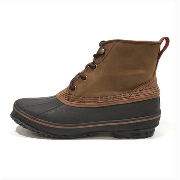 UGG Mens Zetik Waterproof Duck Boots 11.5 Brown Chestnut Leather Winter Rain main image 11